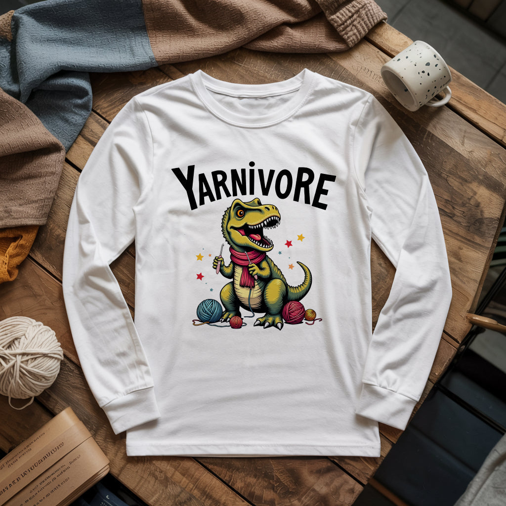 Yarnivore Crocheter Long Sleeve T-shirt - Prismatic Fiber Arts
