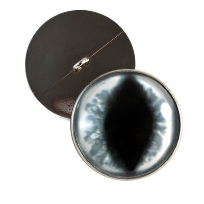 White Dragon Sew-On Button Glass Eyes - Prismatic Fiber Arts