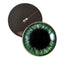 Wide Green Sew-On Button Glass Eyes - Prismatic Fiber Arts