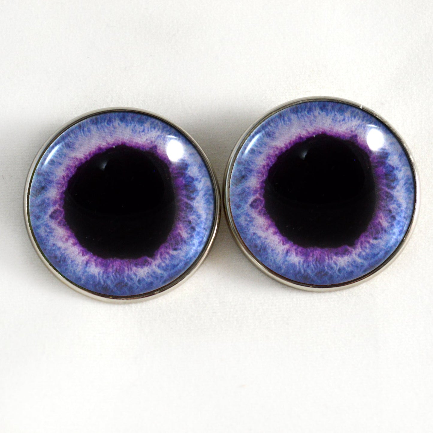 Wide Light Purple Fantasy Sew-On Button Glass Eyes