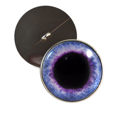 Wide Light Purple Fantasy Sew-On Button Glass Eyes - Prismatic Fiber Arts