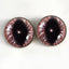Wide Red Dragon Sew-On Button Glass Eyes - Prismatic Fiber Arts