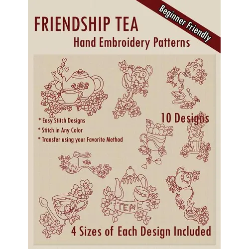 Friendship Tea Hand Embroidery Patterns