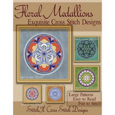 Floral Medallions Exquisite Cross Stitch designs: Five Designs for Cross Stitch in Fun Geometric Styles