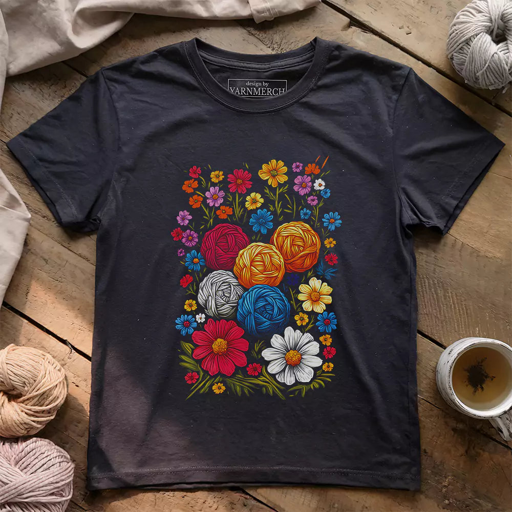Yarn Bloom T-shirt - Prismatic Fiber Arts