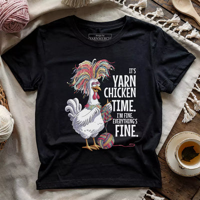 Yarn Chicken Time T-shirt - Prismatic Fiber Arts
