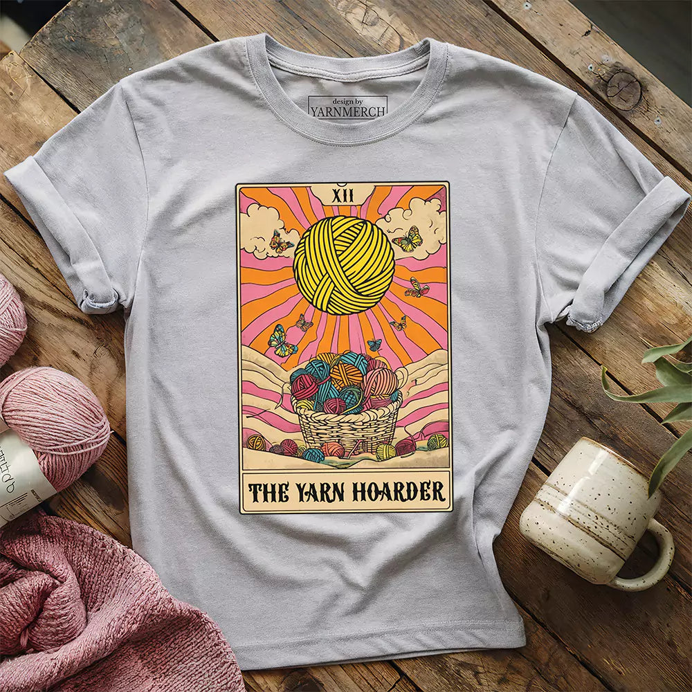Yarn Hoarder Tarot T-shirt - Prismatic Fiber Arts