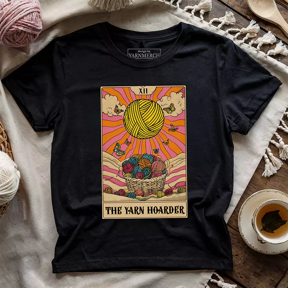 Yarn Hoarder Tarot T-shirt - Prismatic Fiber Arts