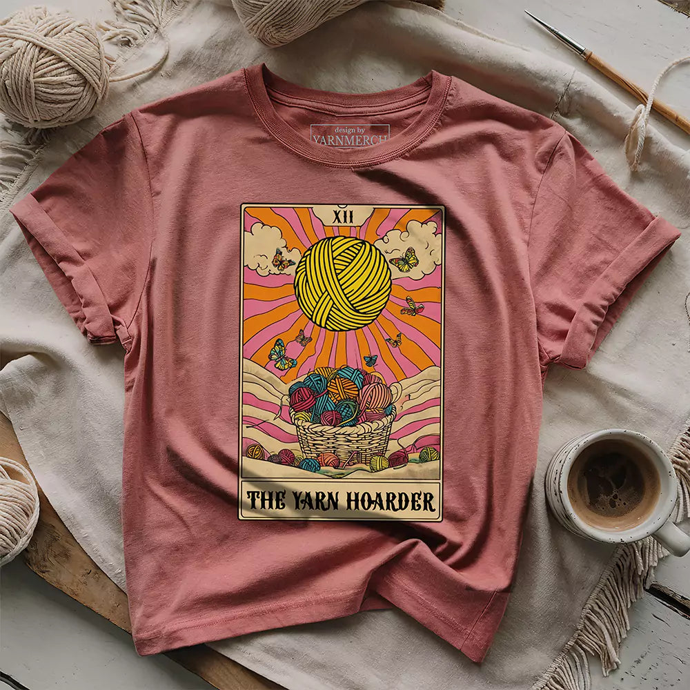 Yarn Hoarder Tarot T-shirt - Prismatic Fiber Arts