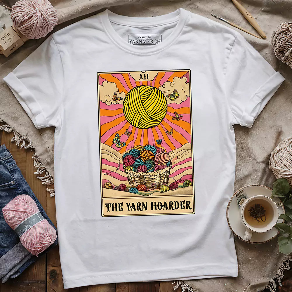 Yarn Hoarder Tarot T-shirt - Prismatic Fiber Arts