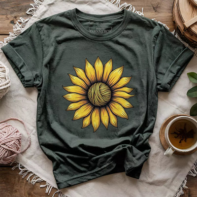 Yarn Sunflower T-shirt - Prismatic Fiber Arts