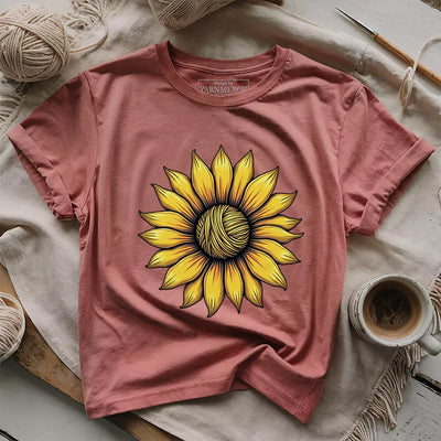 Yarn Sunflower T-shirt - Prismatic Fiber Arts