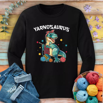 Yarnosaurus Long Sleeve T-shirt - Prismatic Fiber Arts
