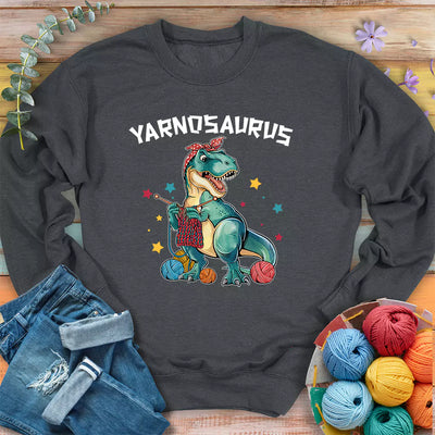 Yarnosaurus Sweatshirt - Prismatic Fiber Arts