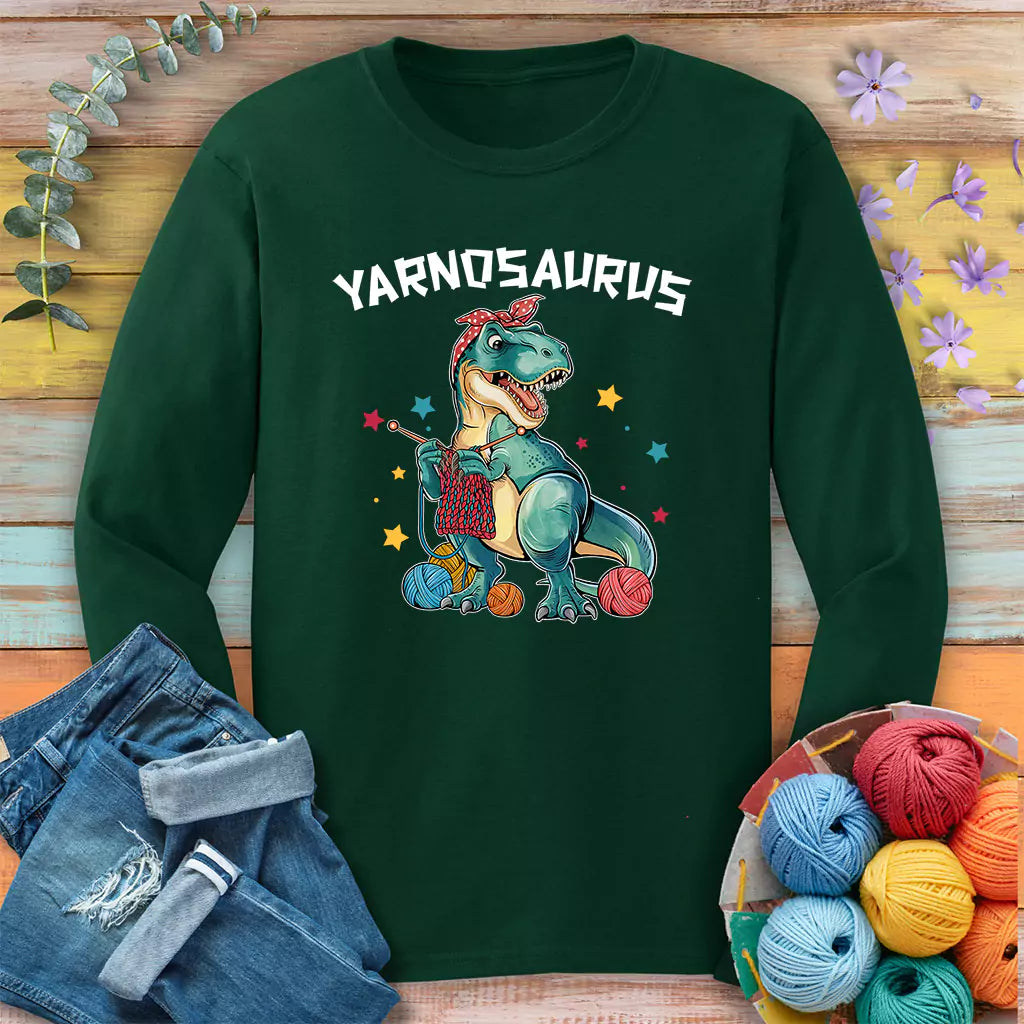 Yarnosaurus Long Sleeve T-shirt - Prismatic Fiber Arts