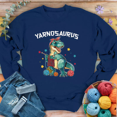 Yarnosaurus Sweatshirt - Prismatic Fiber Arts