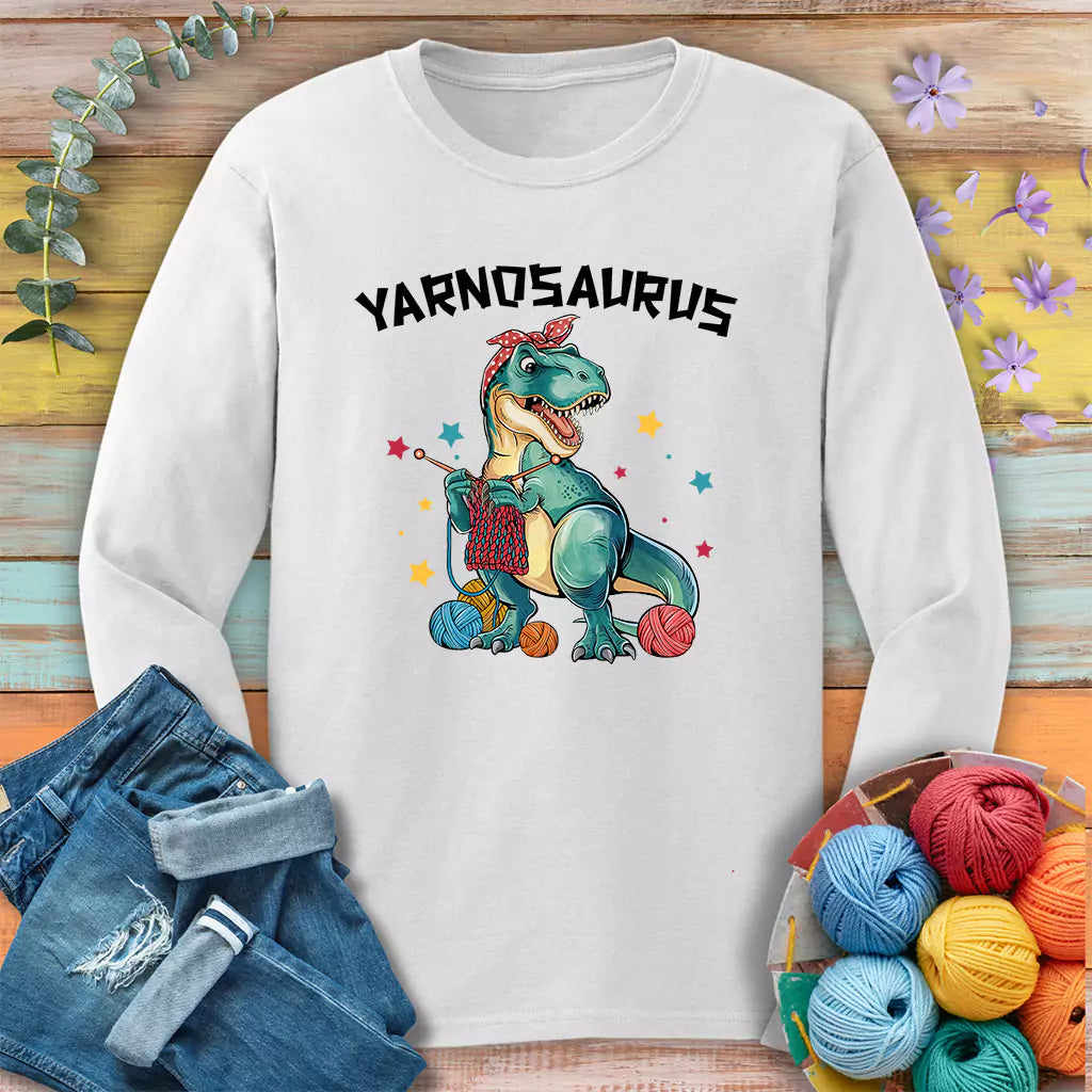 Yarnosaurus Long Sleeve T-shirt - Prismatic Fiber Arts