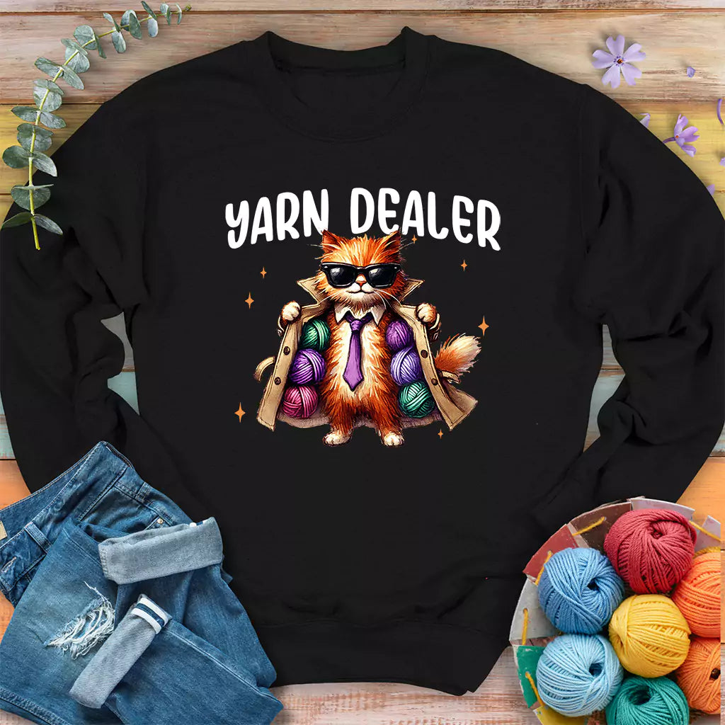 Furry Yarn Dealer Sweatshirt - Prismatic Fiber Arts