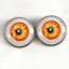 Yellow and Orange Spooky Sew-On Button Glass Eyes - Prismatic Fiber Arts