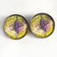 Yellow and Purple Lizard Sew-On Button Glass Eyes - Prismatic Fiber Arts