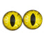 Bright Yellow Cat Dragon Sew-On Button Glass Eyes - Prismatic Fiber Arts