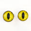 Bright Yellow Cat Dragon Sew-On Button Glass Eyes - Prismatic Fiber Arts