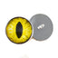 Bright Yellow Cat Dragon Sew-On Button Glass Eyes - Prismatic Fiber Arts