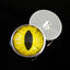 Bright Yellow Cat Dragon Sew-On Button Glass Eyes - Prismatic Fiber Arts