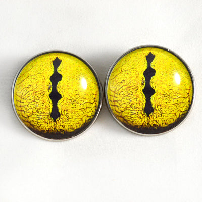 Yellow Snake Sew-On Button Glass Eyes - Prismatic Fiber Arts