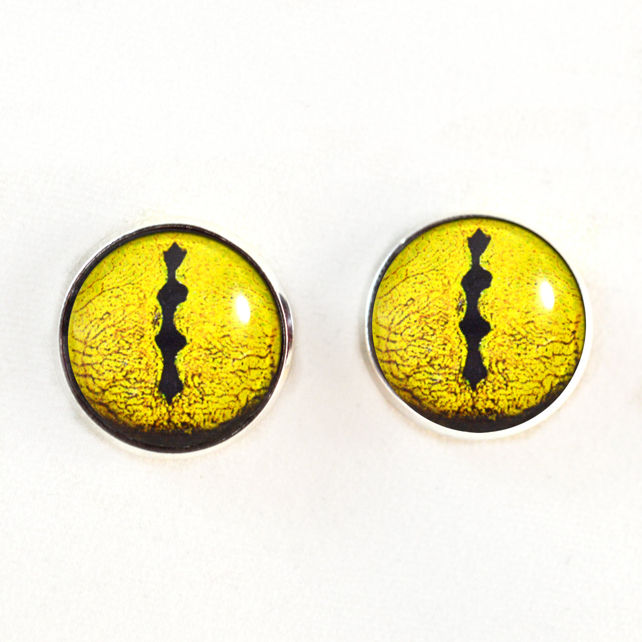 Yellow Snake Sew-On Button Glass Eyes - Prismatic Fiber Arts