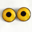 Yellow Sparrow Hawk Sew-On Button Glass Eyes - Prismatic Fiber Arts