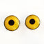 Yellow Sparrow Hawk Sew-On Button Glass Eyes - Prismatic Fiber Arts
